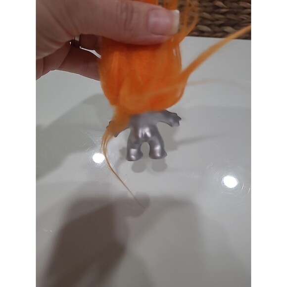 Metallic SILVER w ORANGE Hair * DARK HORSE * DAM TROLL PINK GEM - Picture 4 of 8